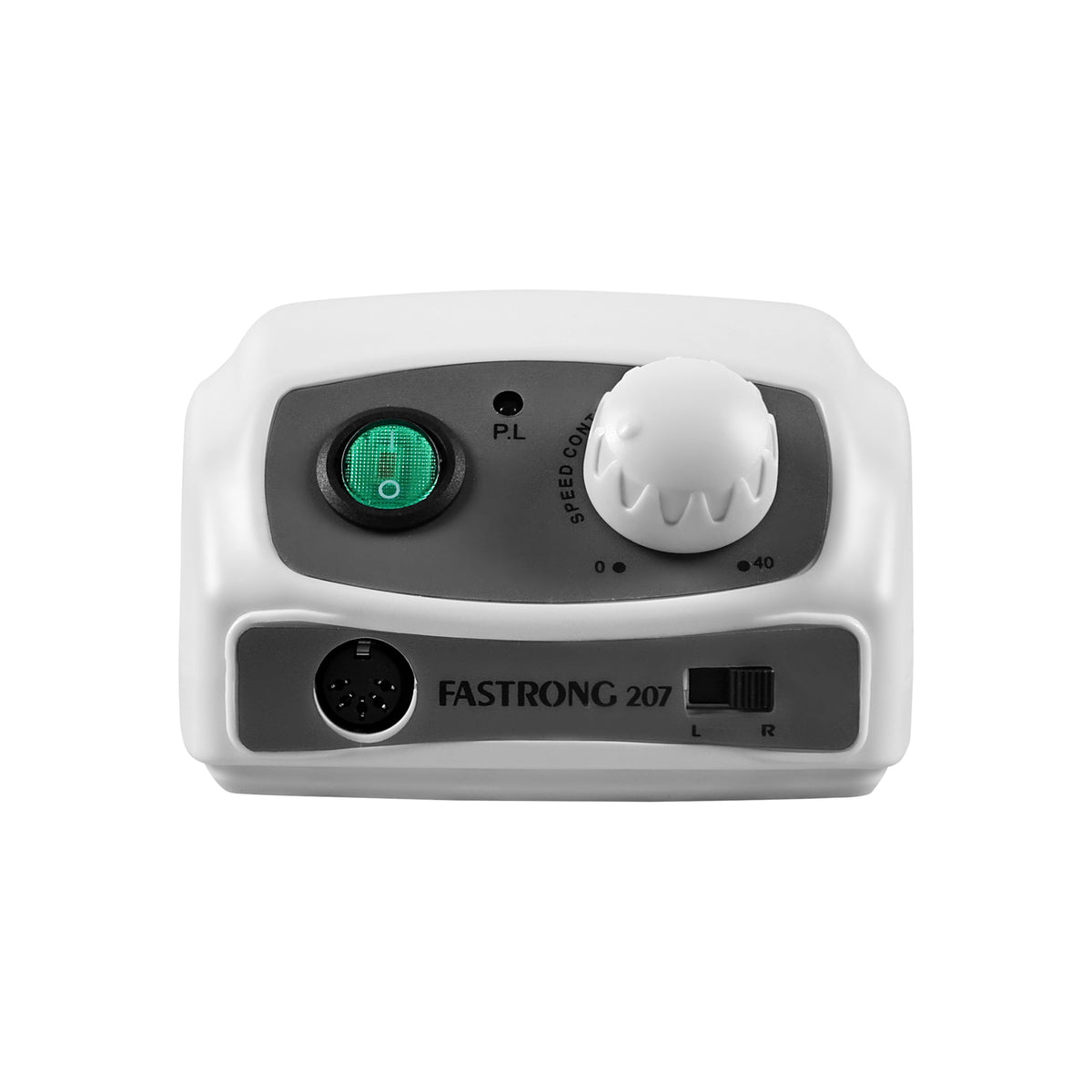 Control panel, speed knob, forward‑reverse switch detail