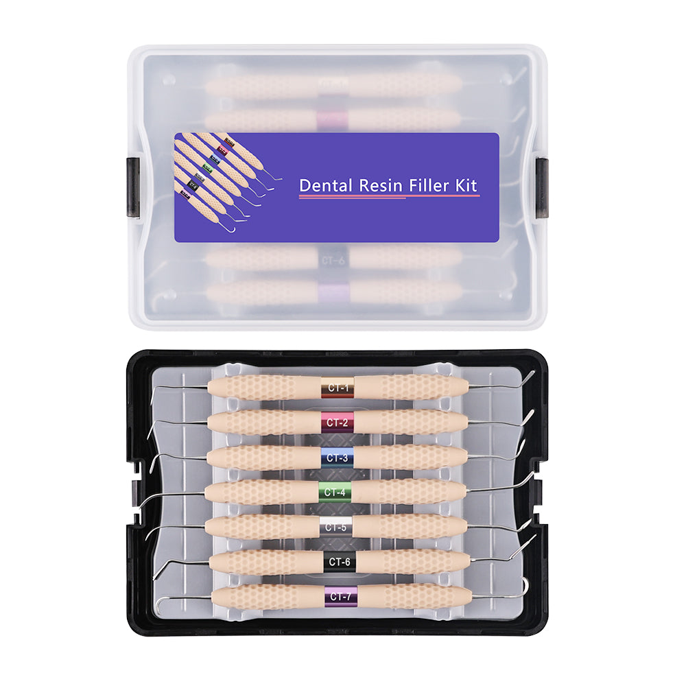 ELIJAH Dental Silicone Handle Resin Filler Kit Aesthetic Restoration Kit for Resin Knife Spatula 134°C Autoclavable Dental Tools - Denspay Dental - Dental Filling Tool