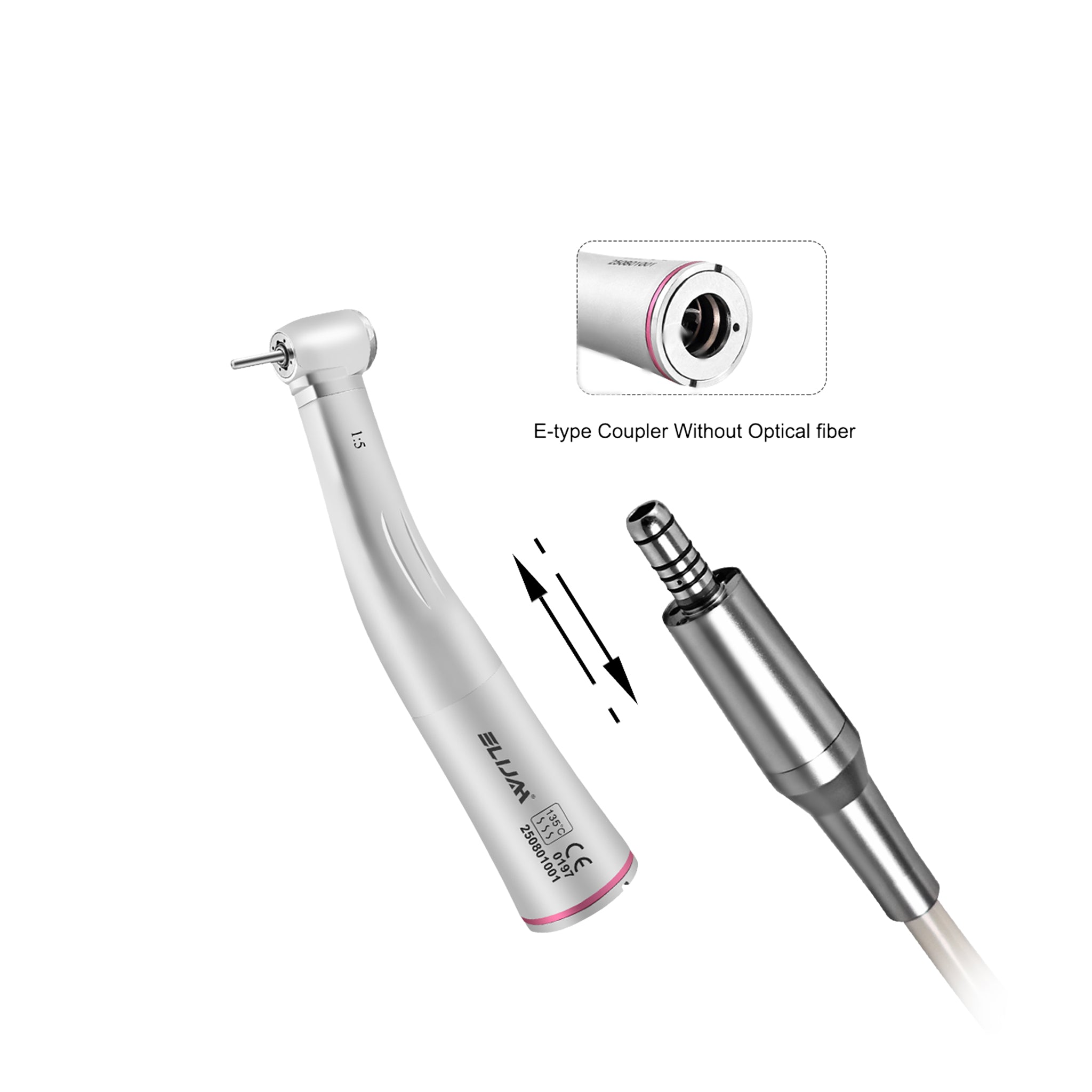 integrated metal body dental z95 1 5 fiber optic contra handpiece