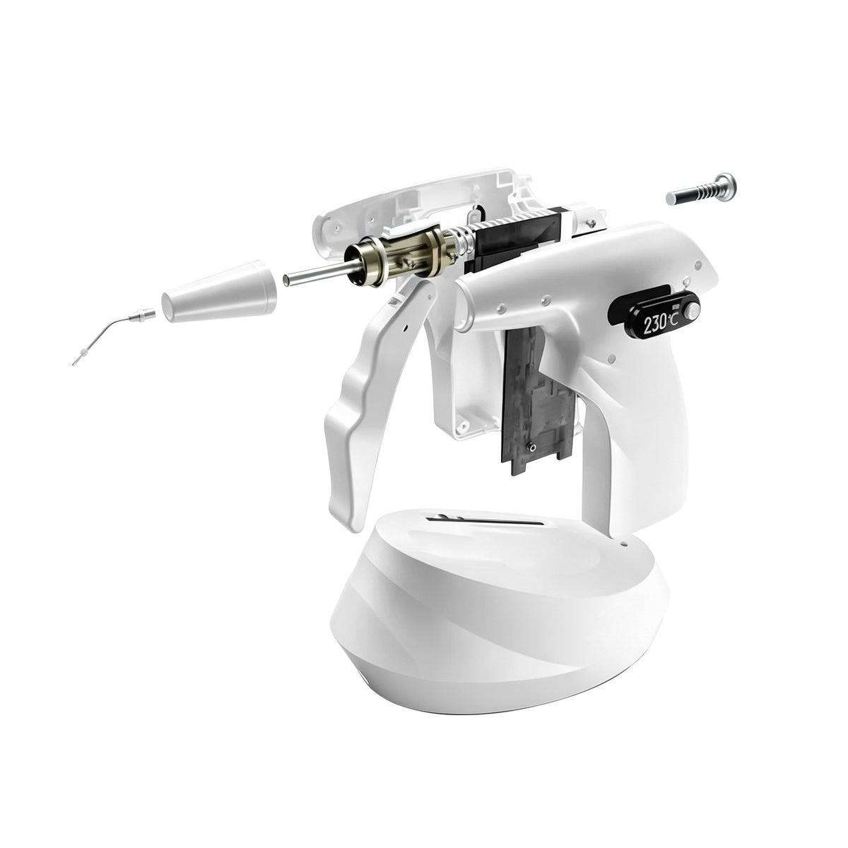 Mecco Fill-G obturation gun temperature setting interface closeup