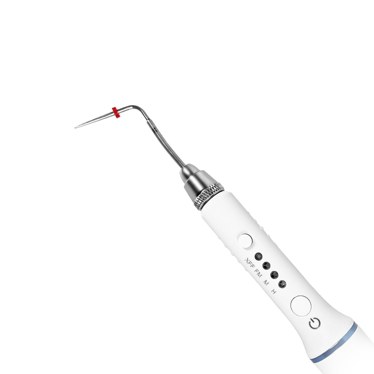 Gutta percha obturation pen assembled with metal filling tip