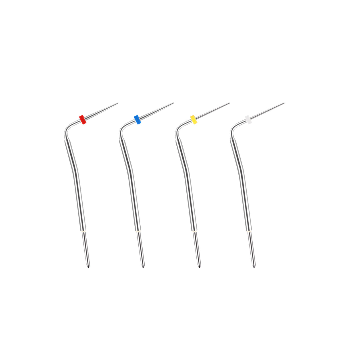 Obturation metal tips in autoclave tray for high temperature sterilization