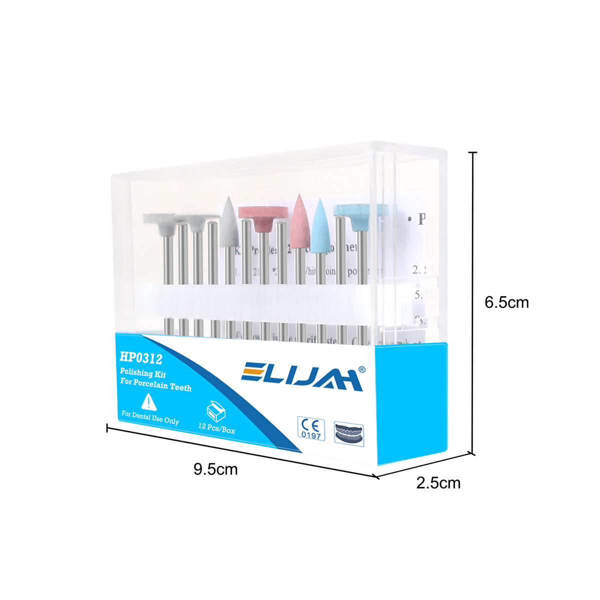 3/4 angle view of porcelain teeth polishing kit set