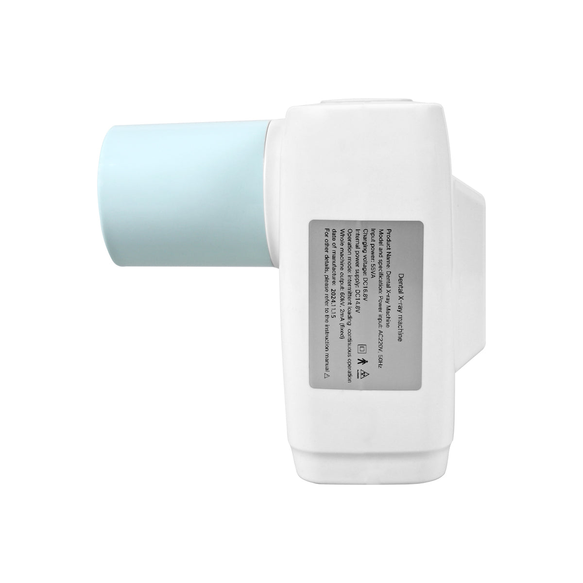 Portable dental x ray machine side view
