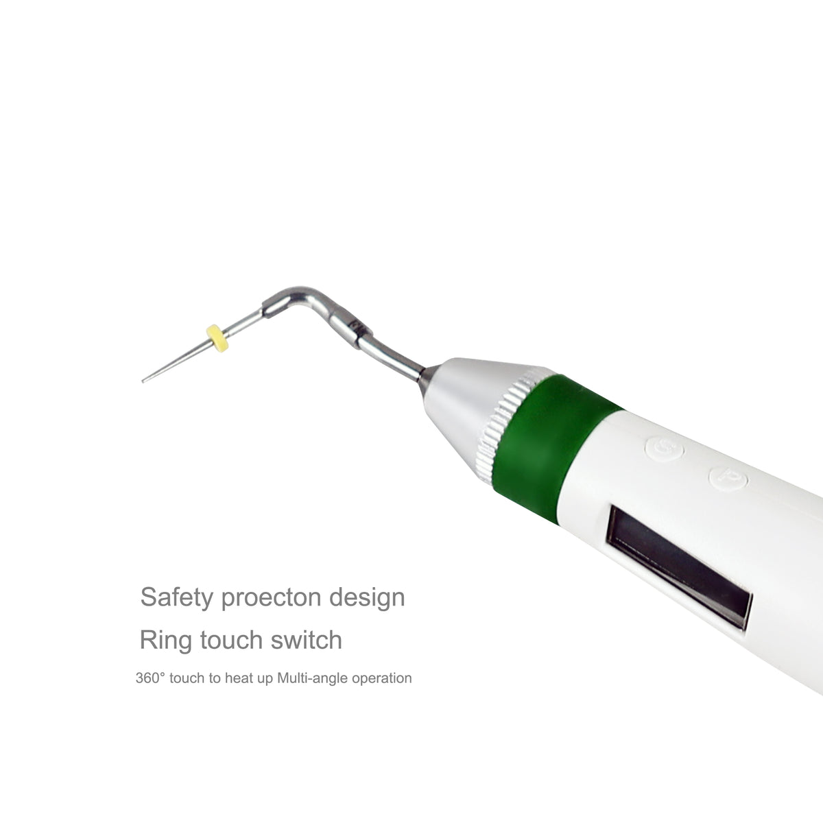 Detachable metal heating tip detail of Sima gutta‑percha obturation pen