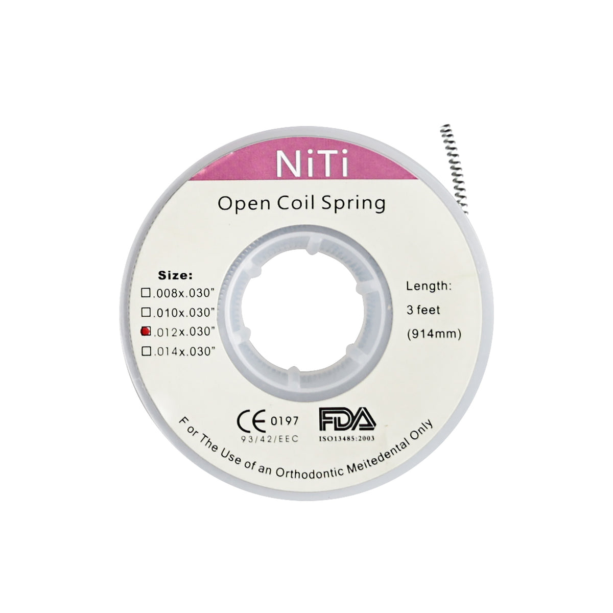 012x030 Niti open coil spring reel
