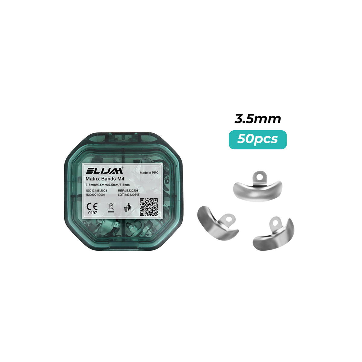 Single 3.5mm M4 contoured metal matrix band