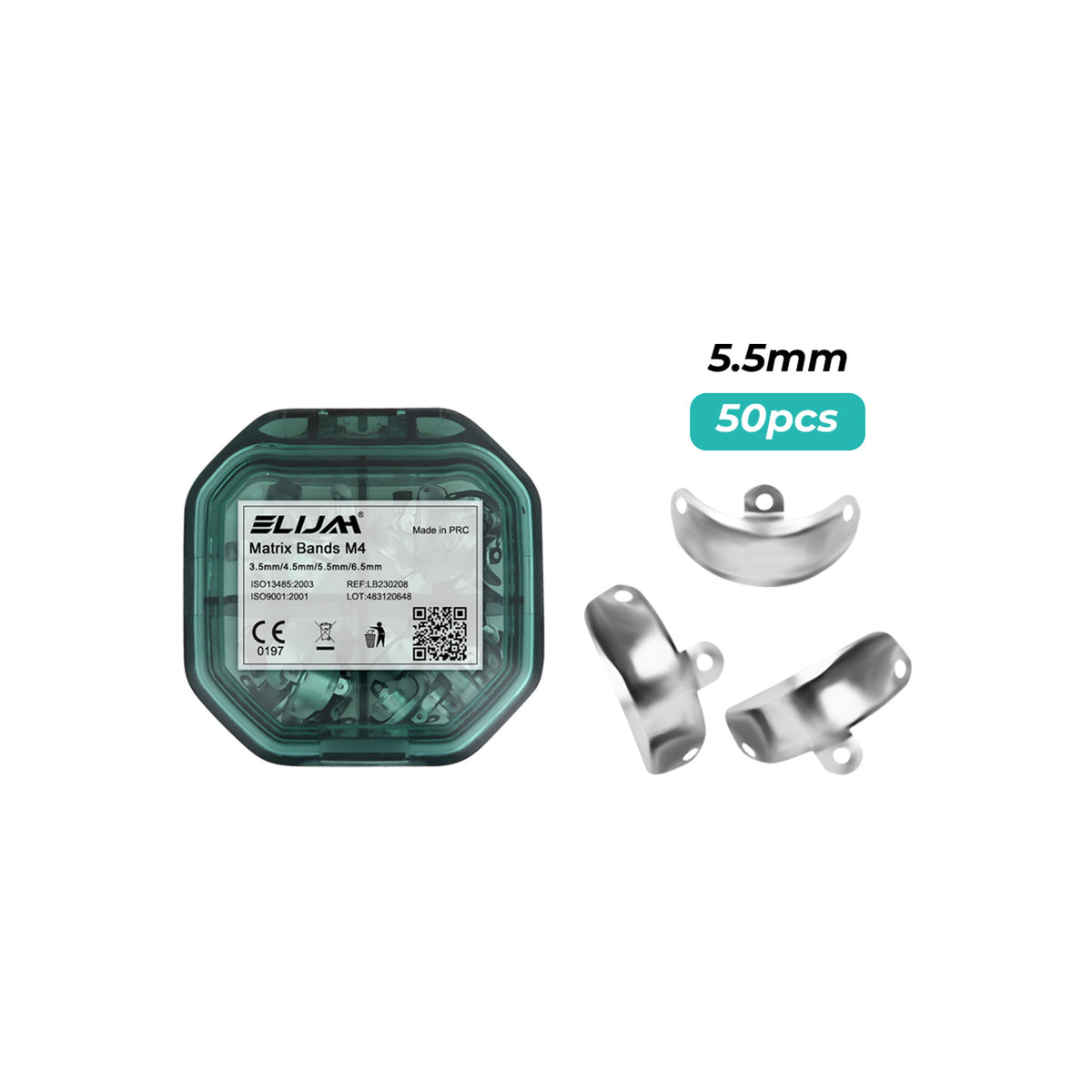Single 5.5mm M4 contoured metal matrix band