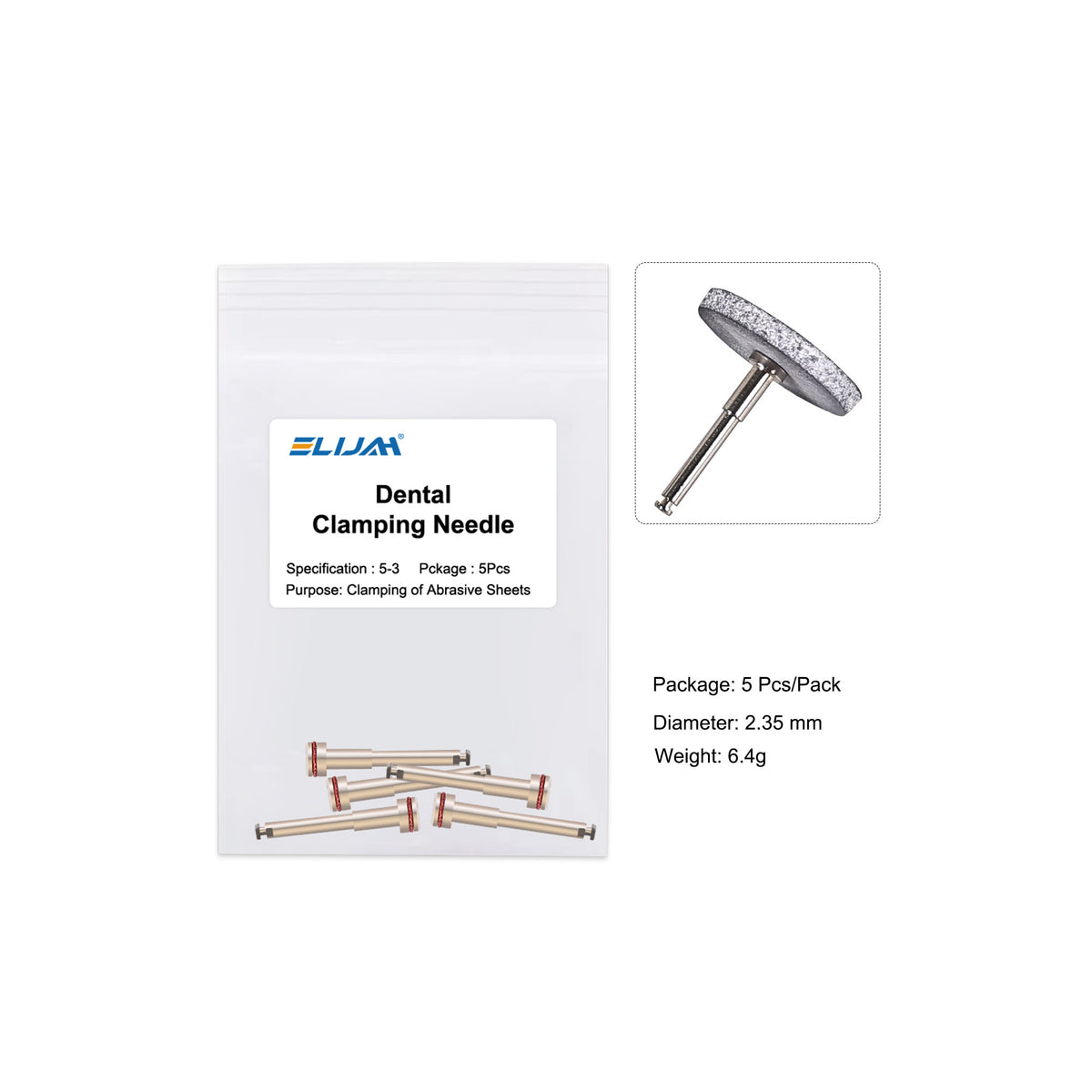CYF229 Dental Laboratory Polishing Shank,5pcs/pack