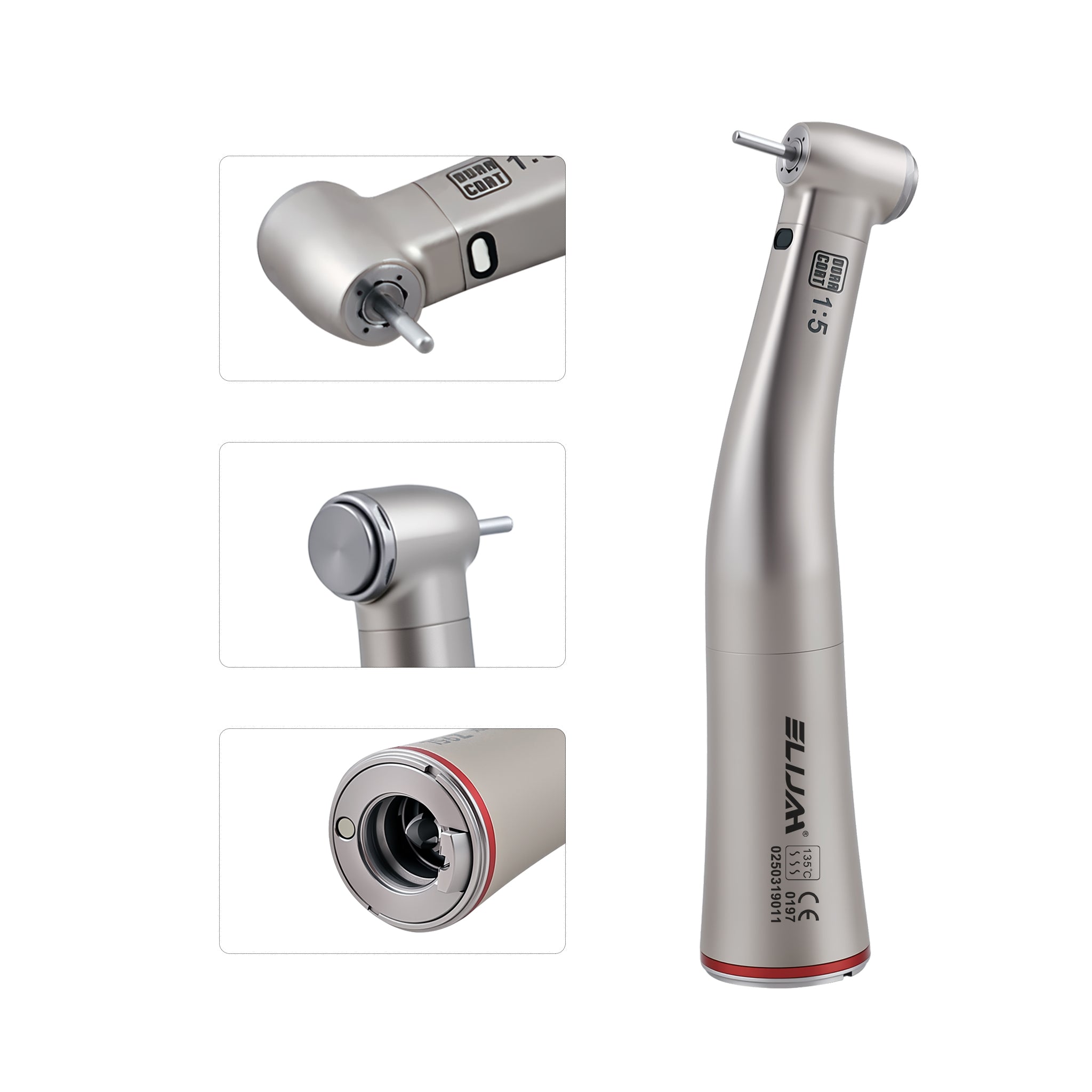 stainless steel 1 5 fiber optic contra angle handpiece class b