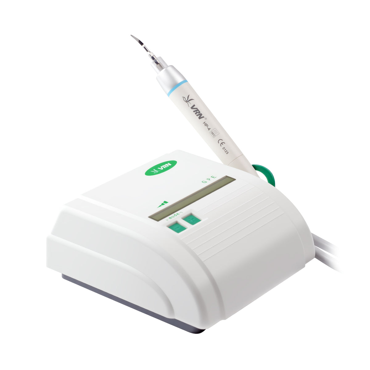 Control panel close‑up of VRN K08DL piezo ultrasonic dental scaler