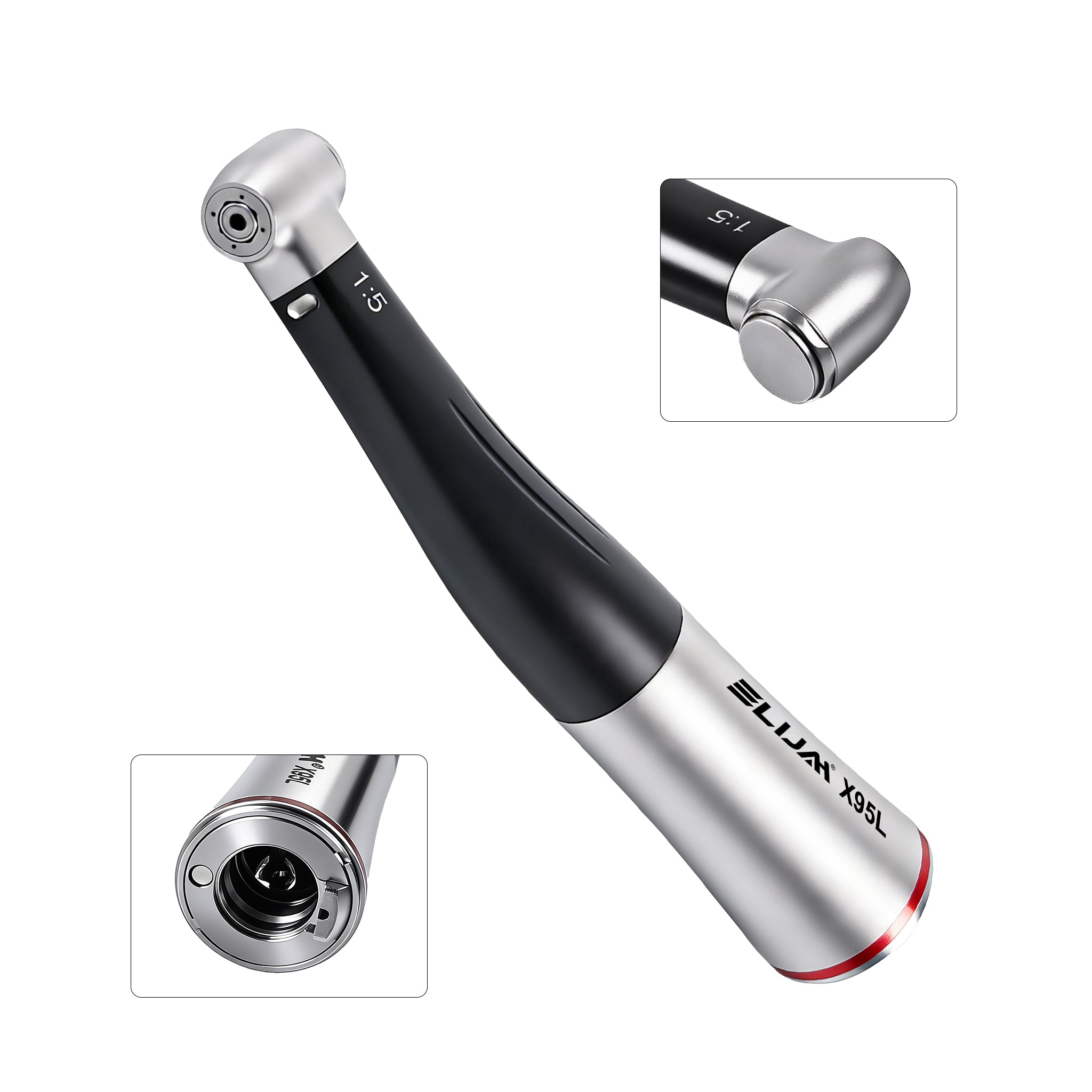 wear resistant dental 1 5 contra angle handpiece black tin coated