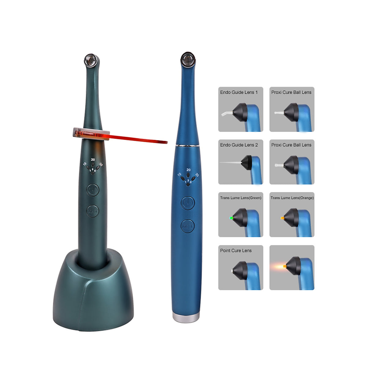 Autoclavable light guide tip structural detail for wireless 1s dental curing unit