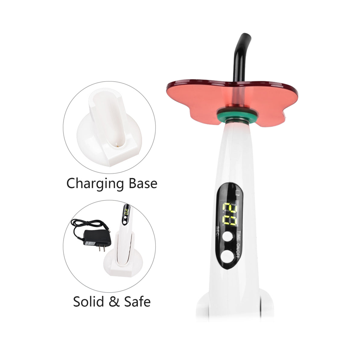 Complete supporting accessories kit for dental curing light