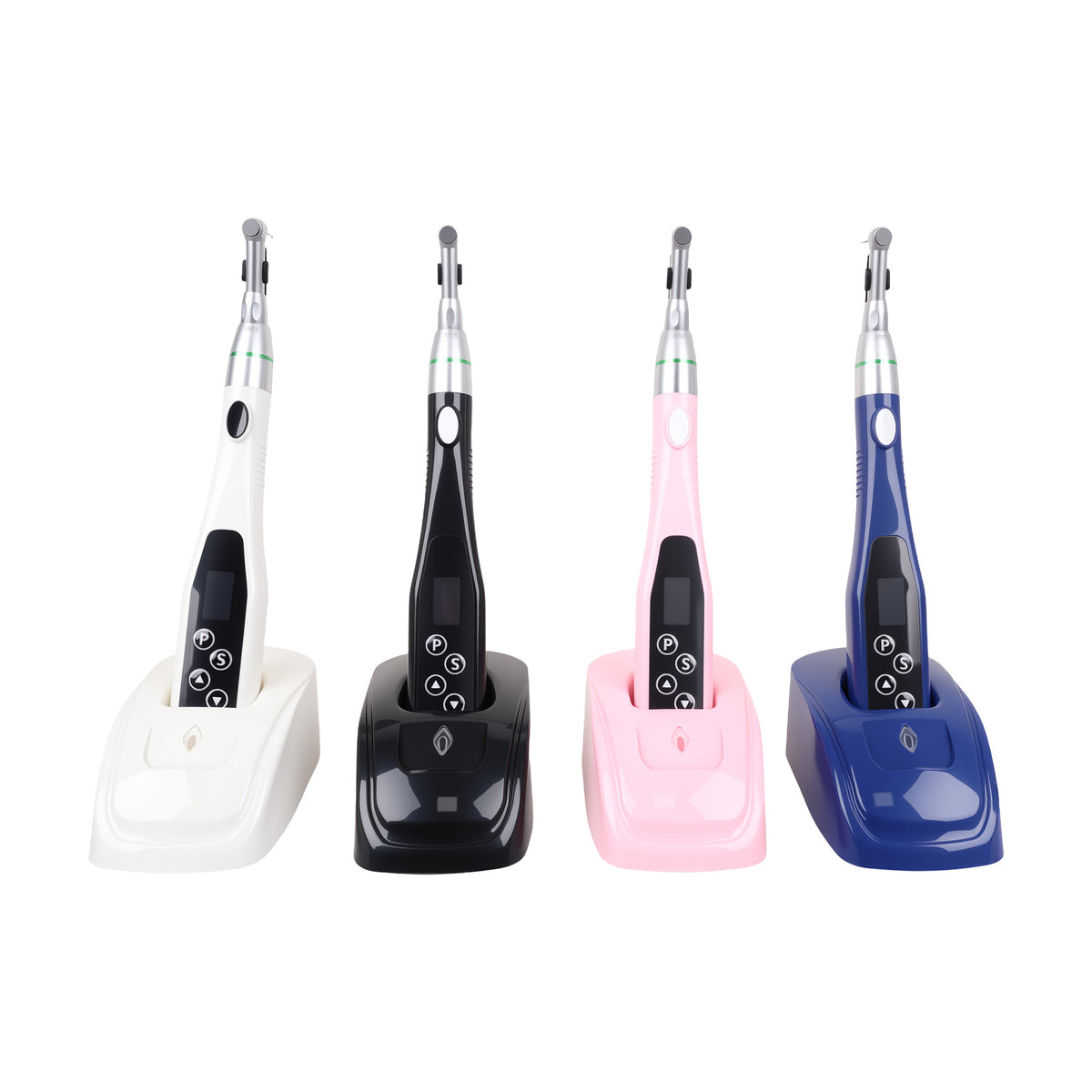 5‑color set display: Black White Pink Grey Blue endo motor handpiece